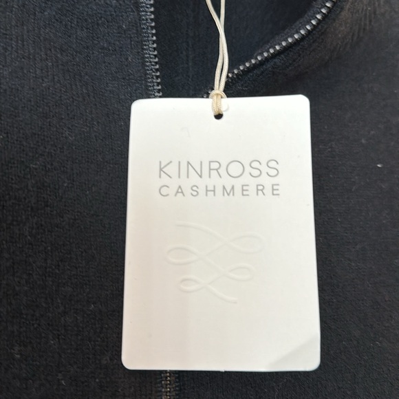 Kinross zip mock tunic cashmere sweater NWT - Picture 3 of 9